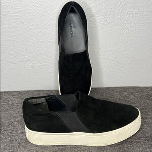 Vince Black Slip-On Sneakers
